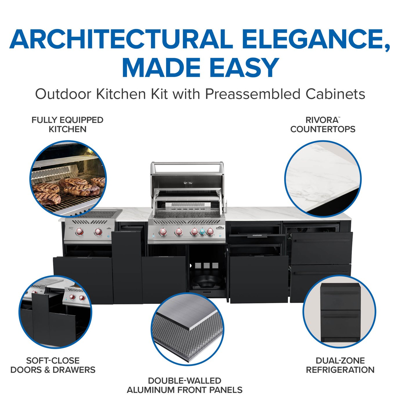 Napoleon Altura Kitchen BIG32+18 Propane Altura Luxury Outdoor Kitchen view 2