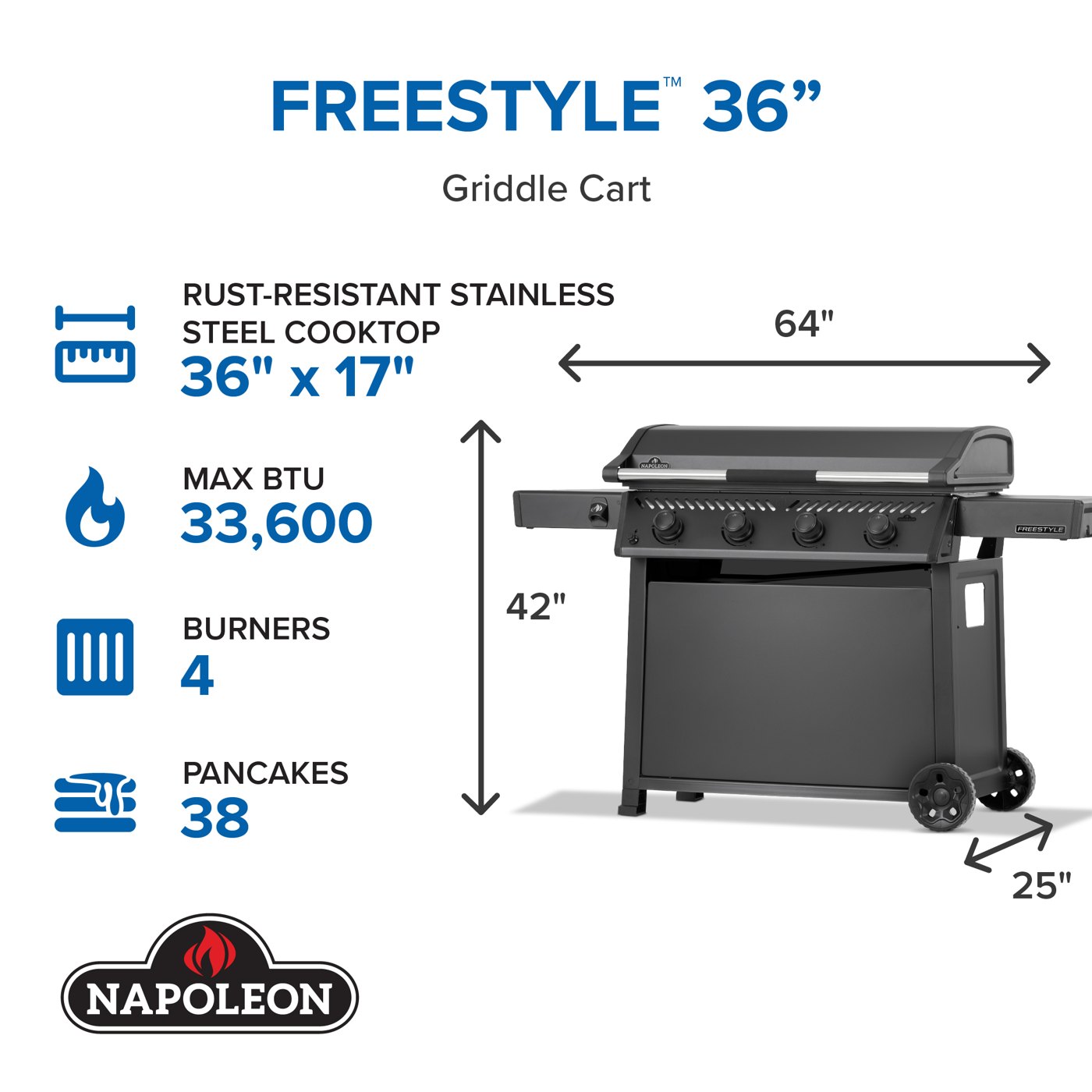 Napoleon Freestyle 36" Griddle Gas Griddle