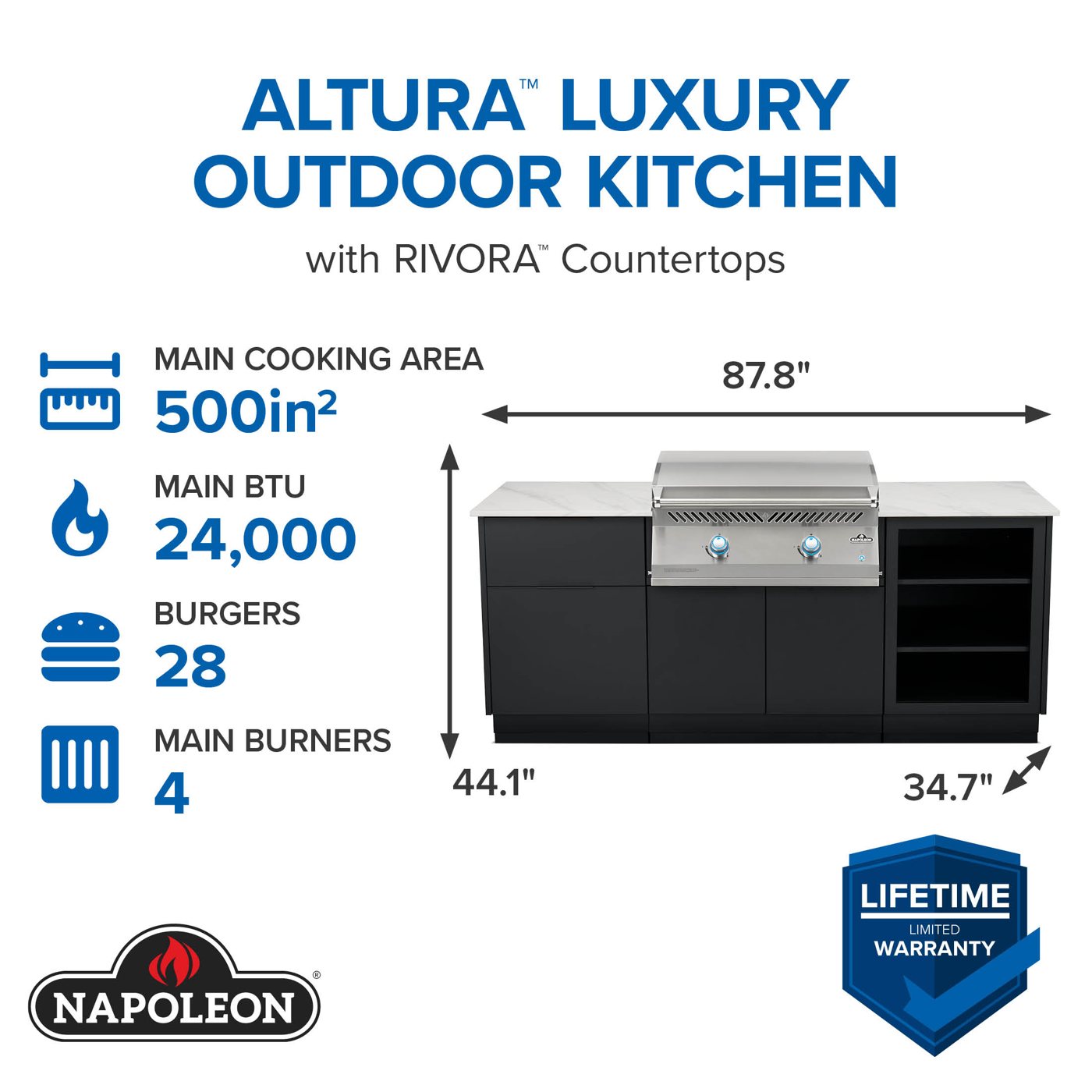 Napoleon Altura Kitchen BIG32FT Propane Altura Luxury Outdoor Kitchen
