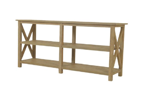 Sunset West Coastal Teak "X" Console Table Coffee & End Tables