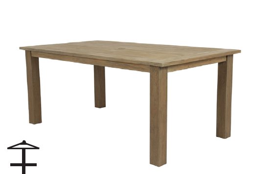Sunset West Coastal Teak 72" Dining Table Dining Tables view 3