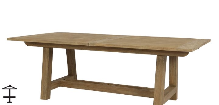 Sunset West Coastal Teak 79"-118" Dining Extension Dining Tables view 3
