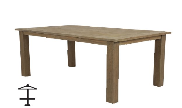 Sunset West Coastal Teak 91" Dining Table Dining Tables view 3