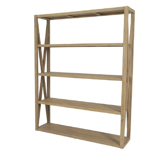 Sunset West Coastal Teak "X" Bookcase Accents