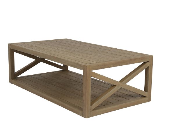 Sunset West Coastal Teak "X" Coffee Table Coffee & End Tables view 2
