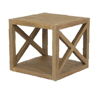 Sunset West Coastal Teak "X" End Table Coffee & End Tables view 2