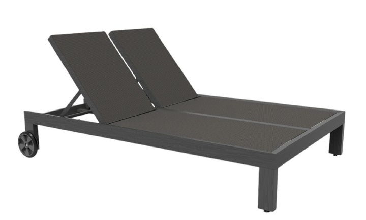Sunset West Redondo Double Adjustable Sling Chaise Lounge Chairs