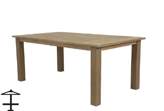 Sunset West Coastal Teak 72" Dining Table Dining Tables