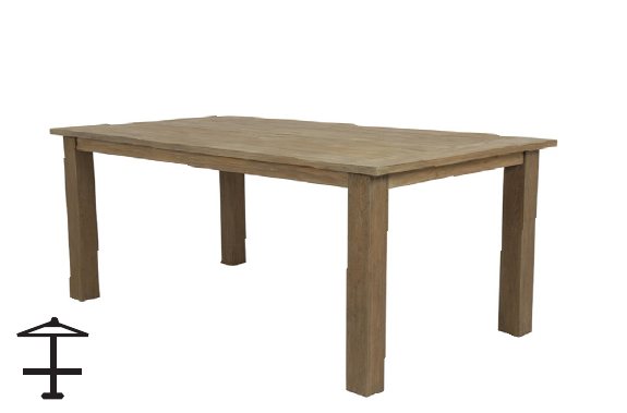 Sunset West Coastal Teak 91" Dining Table Dining Tables view 2
